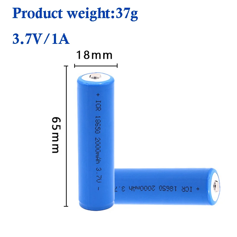 Lithium Battery 1200mah 18650  3.7V 18650 Tip Top Rechargeable Lithium ion li-ion 18650 battery cell for flashlight