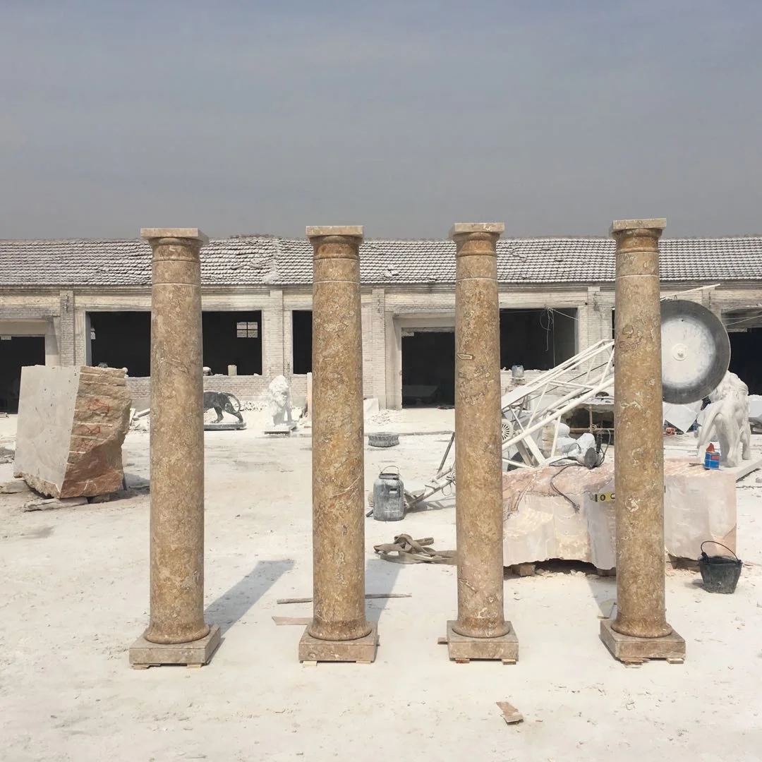 Marble pillar roman column high end house villa decoration natural stone columns