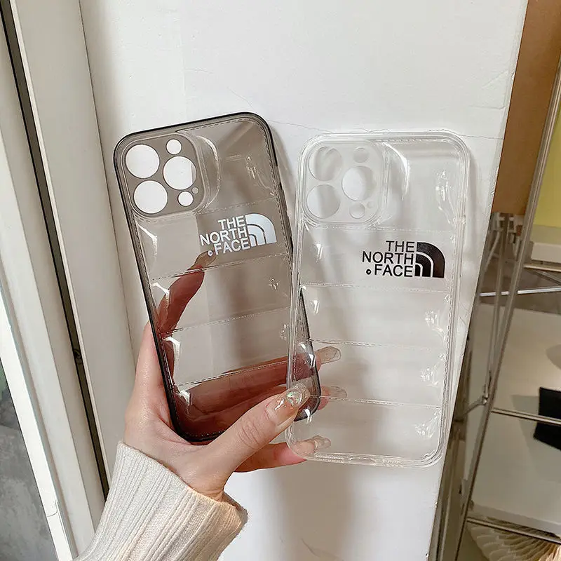 Модный чехол-пуховик TNF мягкий на ощупь для телефона чехол iPhone 14 13 12 11 Pro