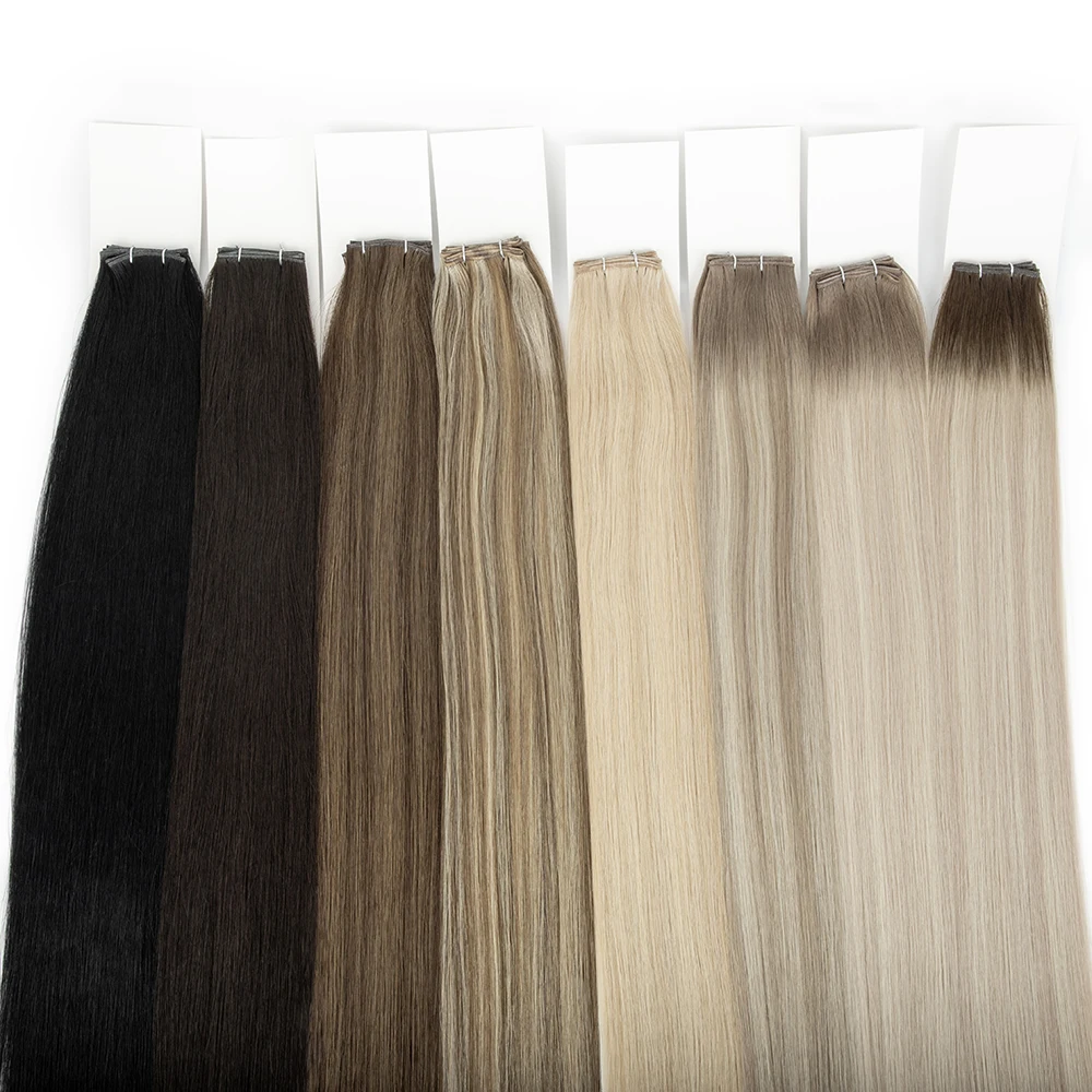 New Arrival Handtied Wefts Double Drawn Cuticle Aligned Genius Wefts Top Quality 20g Human Hair