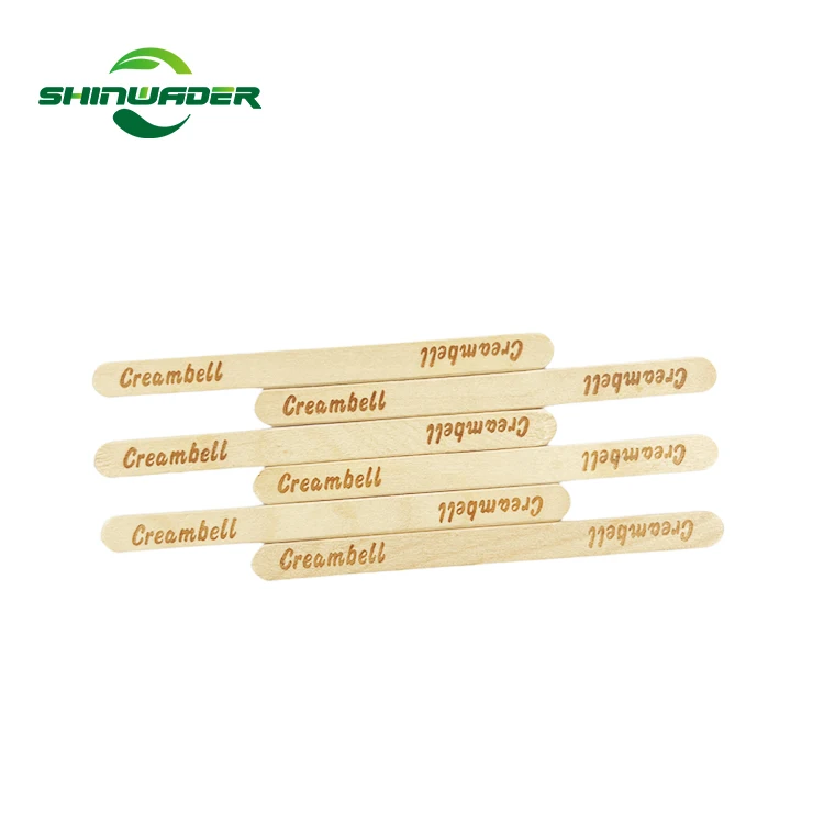 Factory Wholesale Polished Hot Selling Eco Friendly Wooden Ice Cream Sticks Birch Popsicle Stick for Ice Cream