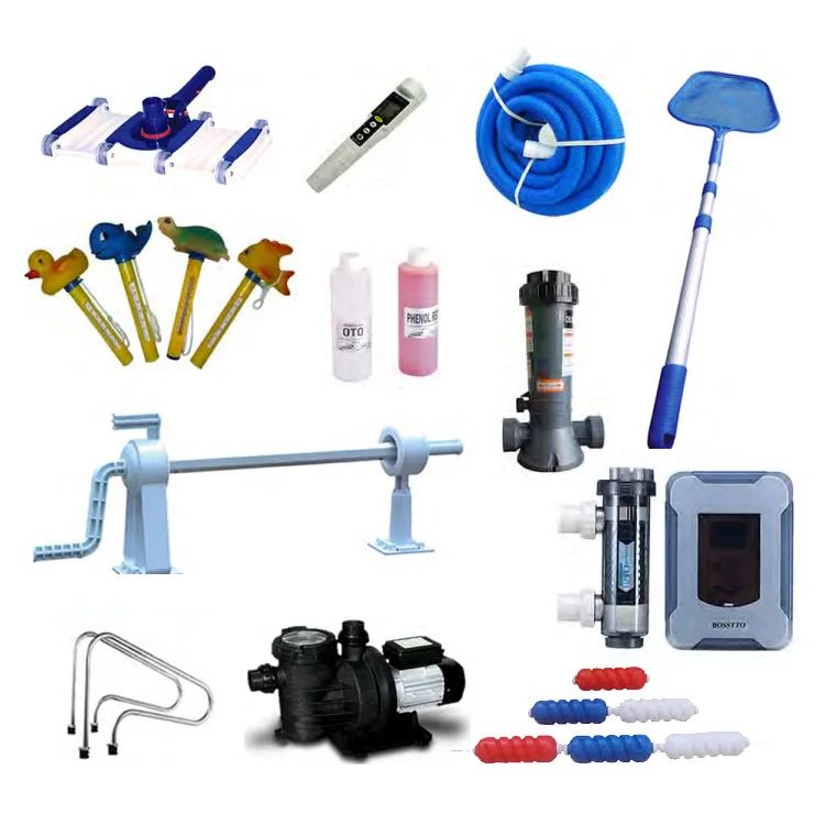 Equipped With A Hand Cart For Free Swimming Pool Cleaning Accessories Set For Pool Vacuum Cleaning
