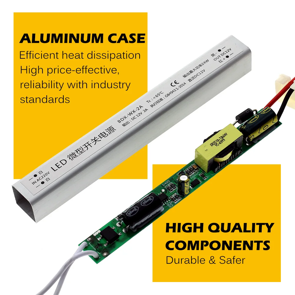 Slim thumb power supply AC220V to DC12V led ultra-thin light box power supply 18W 24W 36W 48W 60W for LED Strip