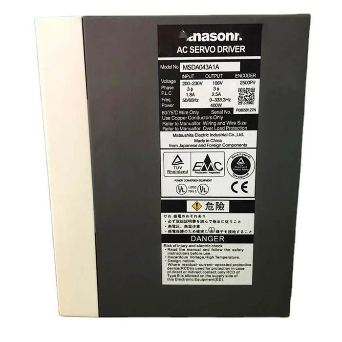 
MINAS A Series AC Servo Motor Driver MSDA043A1A 