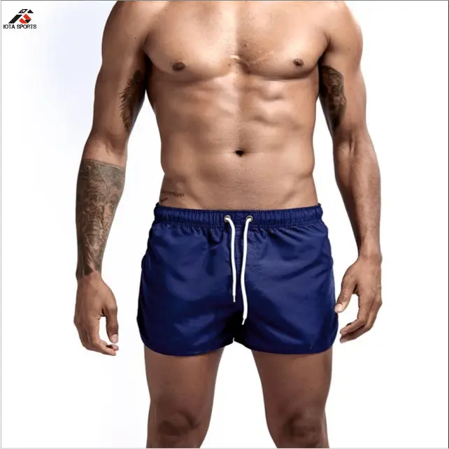 Orange color swim shorts for men swimwear beach shorts trunks wholesale men custom logo heat transfer swimming shorts