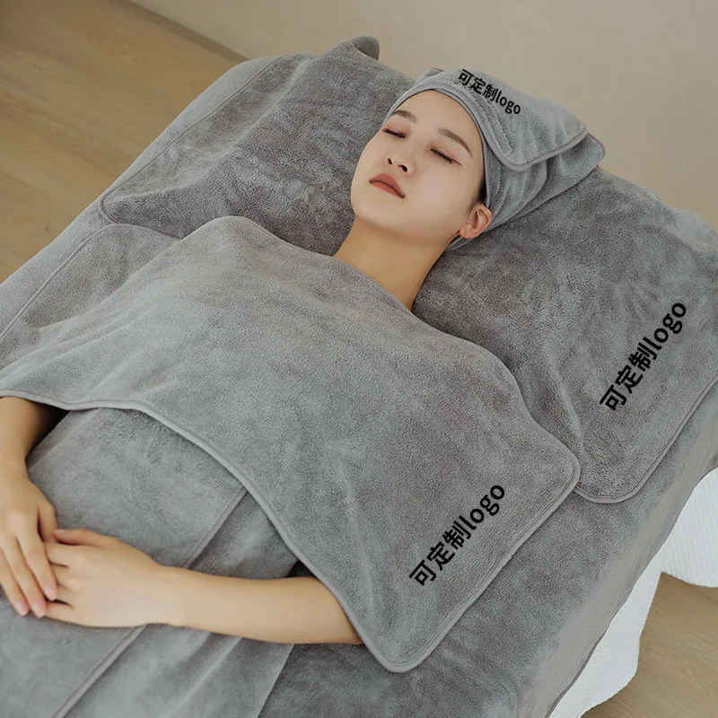 Embroidered logo disposable hair towel face towel disposable soft tea towels kitchen for home