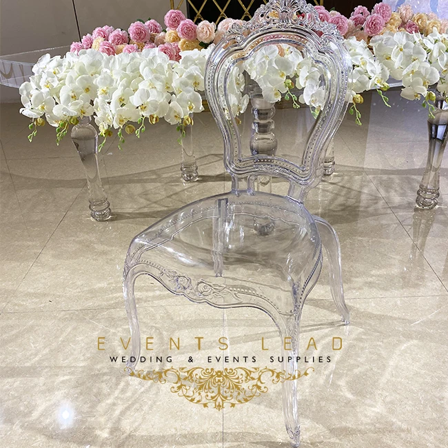 
elegant party events used for wedding crystal clear plastic acrylic wedding chair 