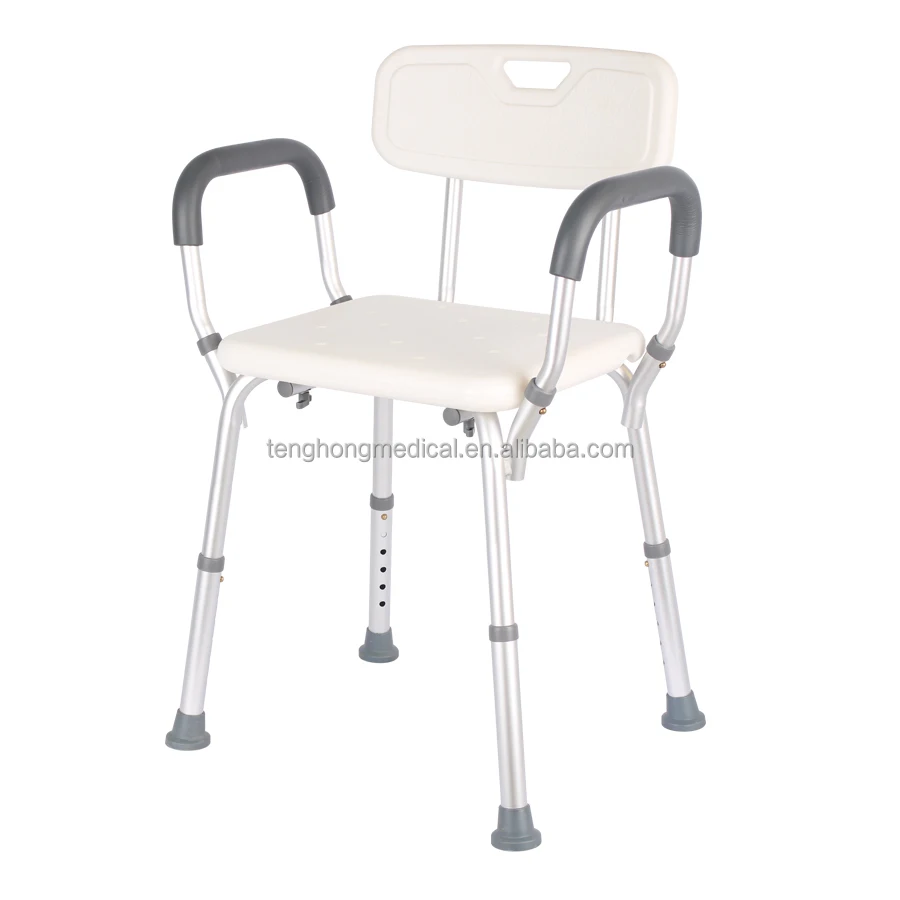 Heavy duty 300lbs capacity aluminum welded frame medical bathroom bath seat shower chair for disabled