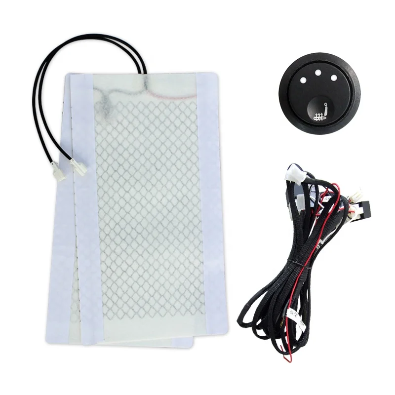 12v Hi-Mid-Low-Off switch carbon fiber car seat heater 3 settings