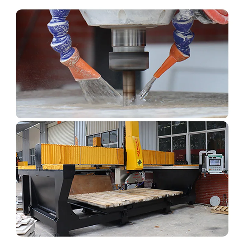 High Quality Automatic Customized Stone CNC 5 Axis Bridge Saw for Granite 45 Degree Tile Cutting Machine Stone Cutting Machine