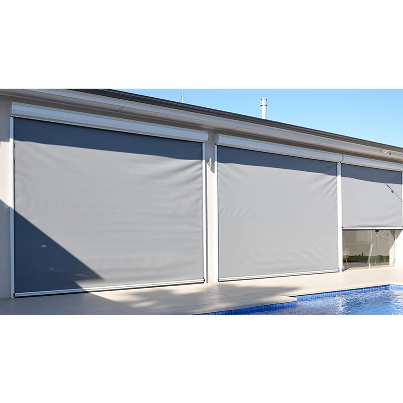 High Quality Waterproof Clear Pvc Outdoor Blind Transparent Zipper Track Roller Blind