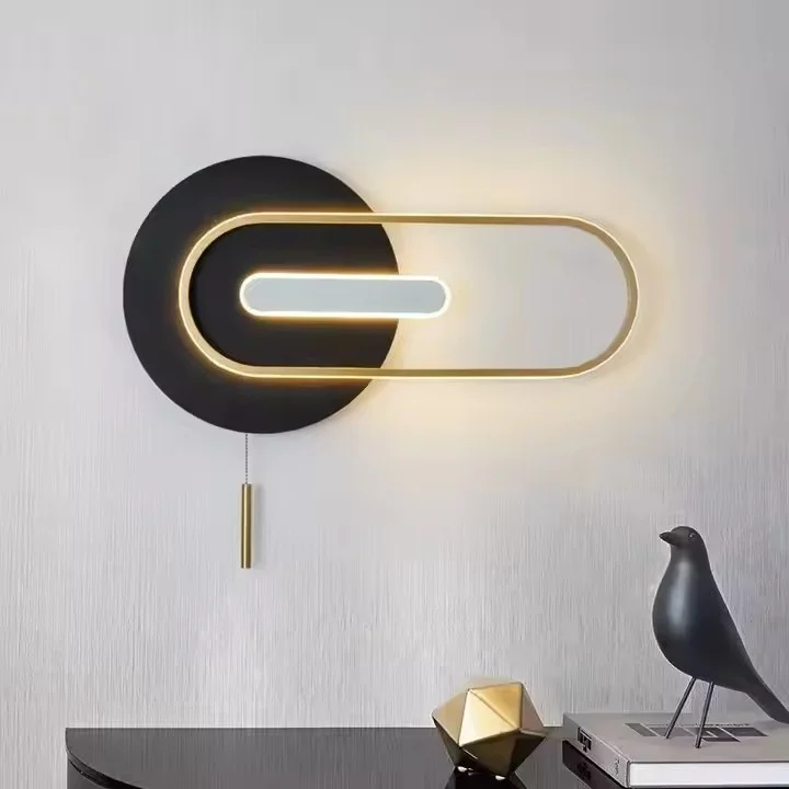 Wall light cable switch Nordic simple modern Danish designer creative living room aisle wall light background wall light