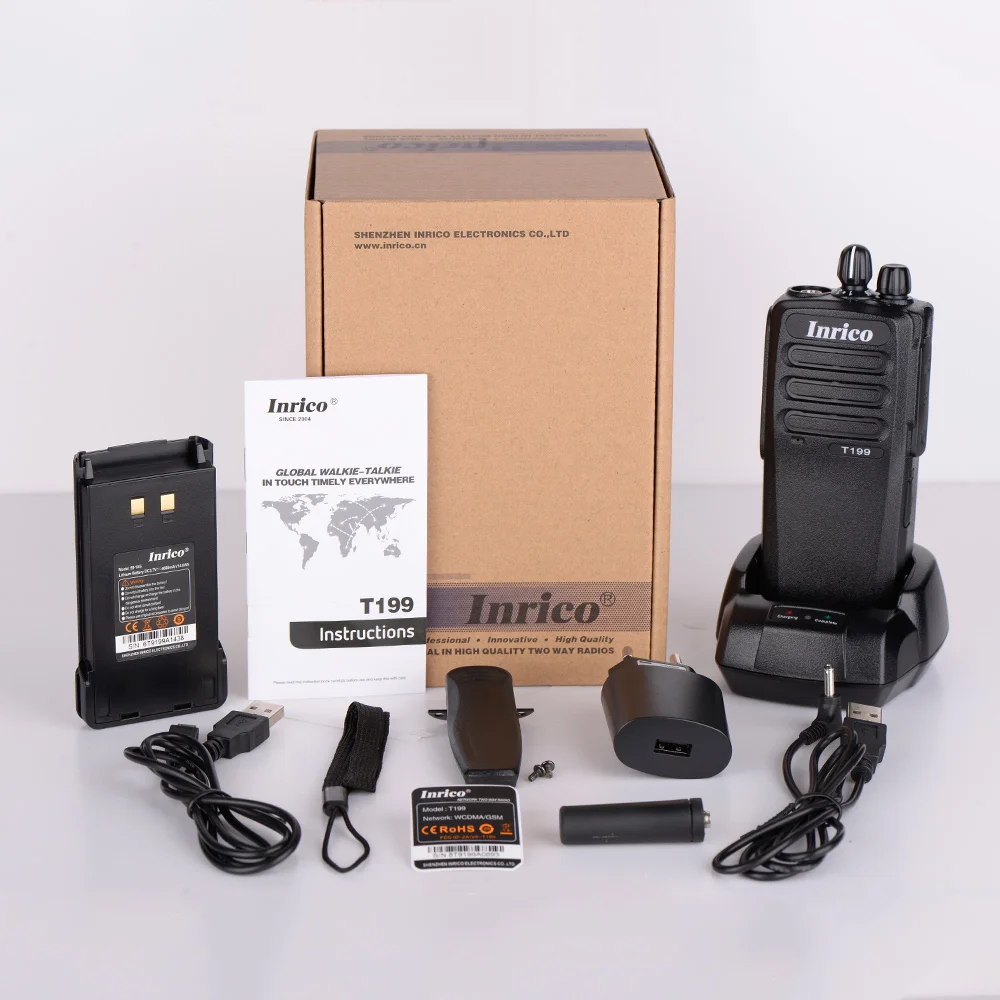  Inrico 3G/2G/Wifi Android сеть двухстороннее радио T199 Совместимо с zello