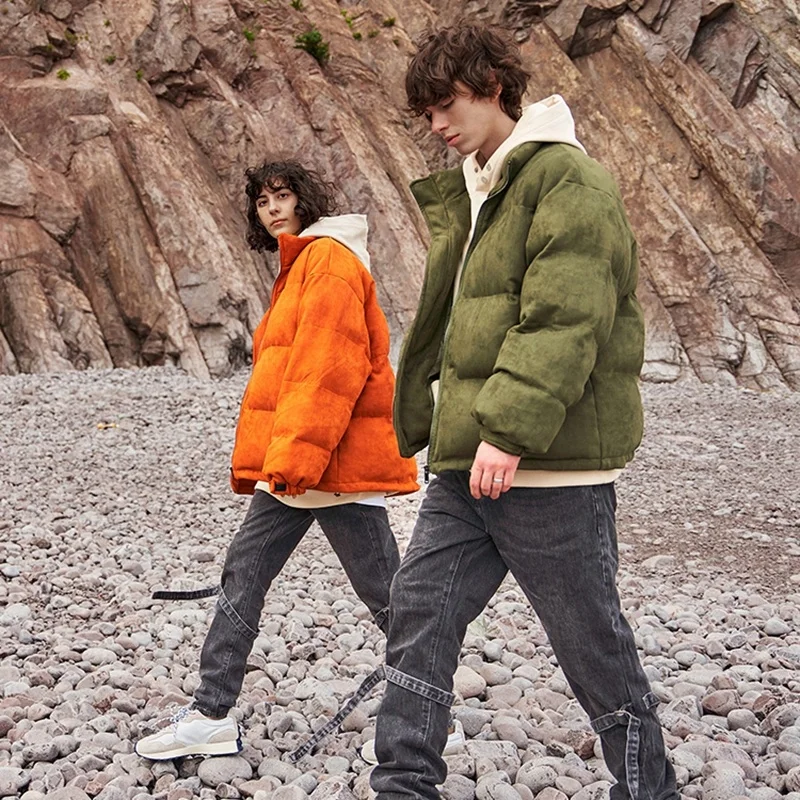 2022 Winter Outdoor Warm Suede Padded Down Puffer Jacket Unisex