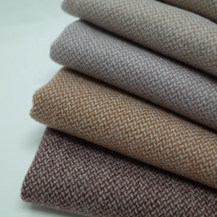 
newest fashion wool brushed knited polyester fabric for out wear 