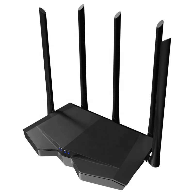 Tenda AC7 Dual Band 10/100 Мбит/с беспроводной Новый Wi-Fi маршрутизатор 2,4 ГГц/5 ГГц двухдиапазонный беспроводной маршрутизатор с 5 * 6dBi с высоким коэффициентом усиления антенны