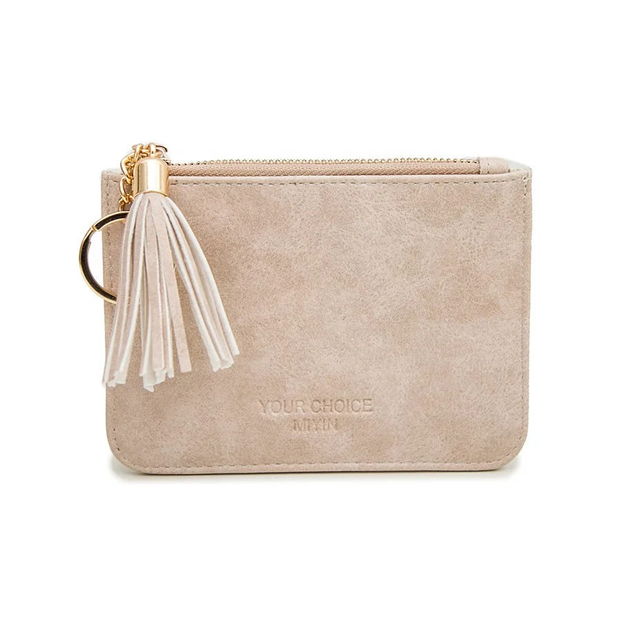 MIYIN Small Wallet zipper Portable multifunctional Women Wallet card holder wallet leather woman short card coin card bag