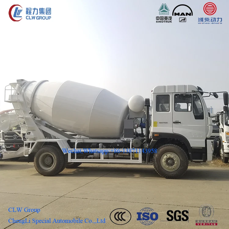 HOWO concrete truck 7 m3 concrete mixer and transporting