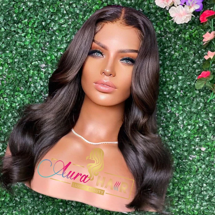 Grade 12A 13*6 Transparents Brazilian Human Hair Pre Plucked Full Lace Wig Swiss Frontal
