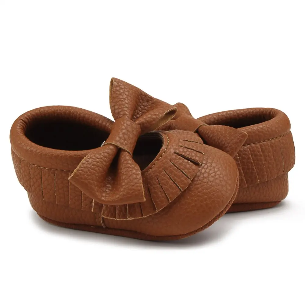  2021 Hot Selling Soft Sole Tassel Bowknot Moccasinss Crib Shoes Infant Toddler