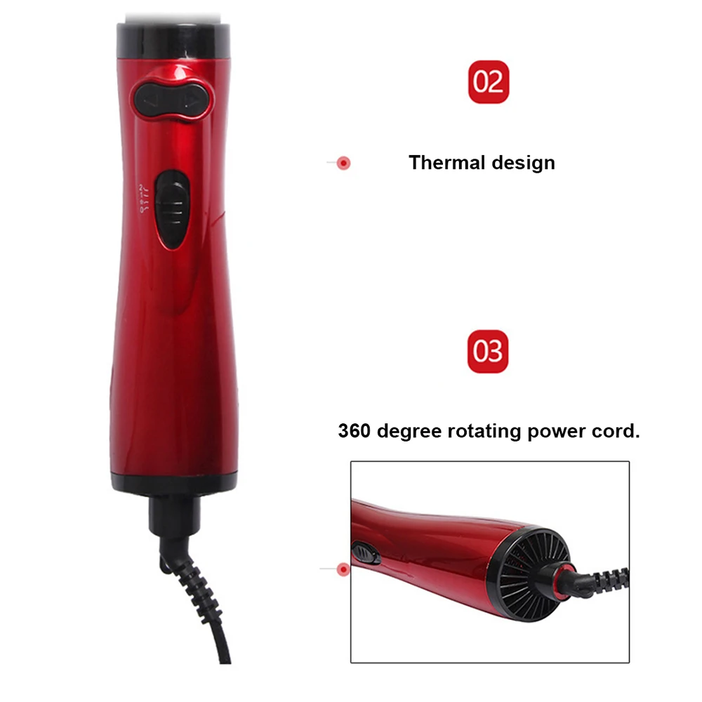 Popular salon beauty hot air comb hair dryer brush 3 in 1 hair dryer comb automatically rotates electric straighten brush