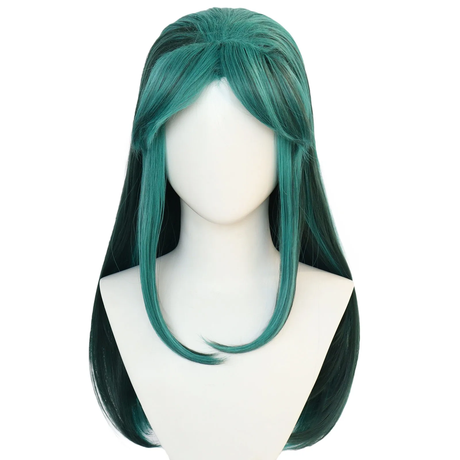Anogol Synthetic Lamu and Lum Cosplay Wig Anime Urusei Yatsura 24Inch Long Straight Mix Green Wig