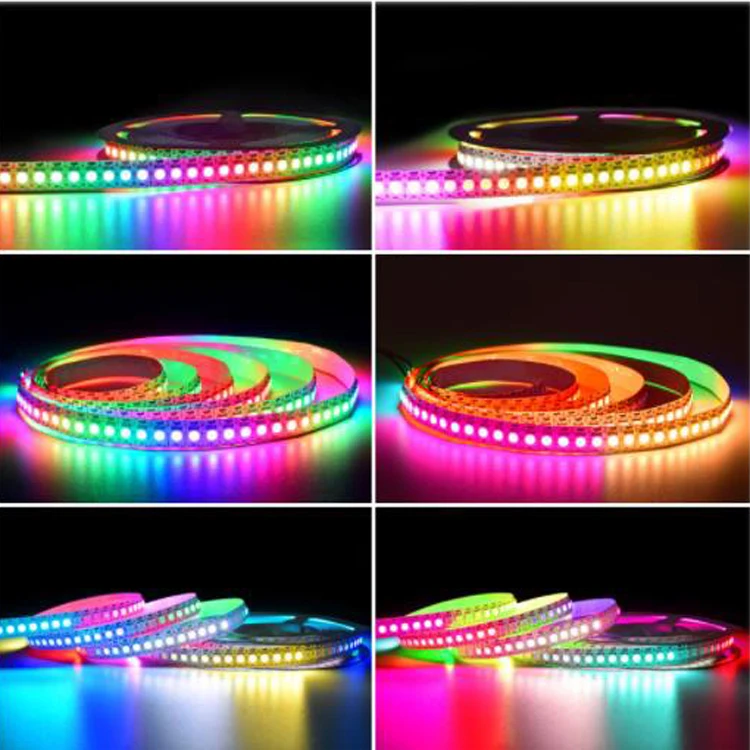 3 years warranty addressable 60led/m  flexible digital 12VDC 24VDC 5050 WS2812 RGB IC LED pixel strip led strip led ribbon