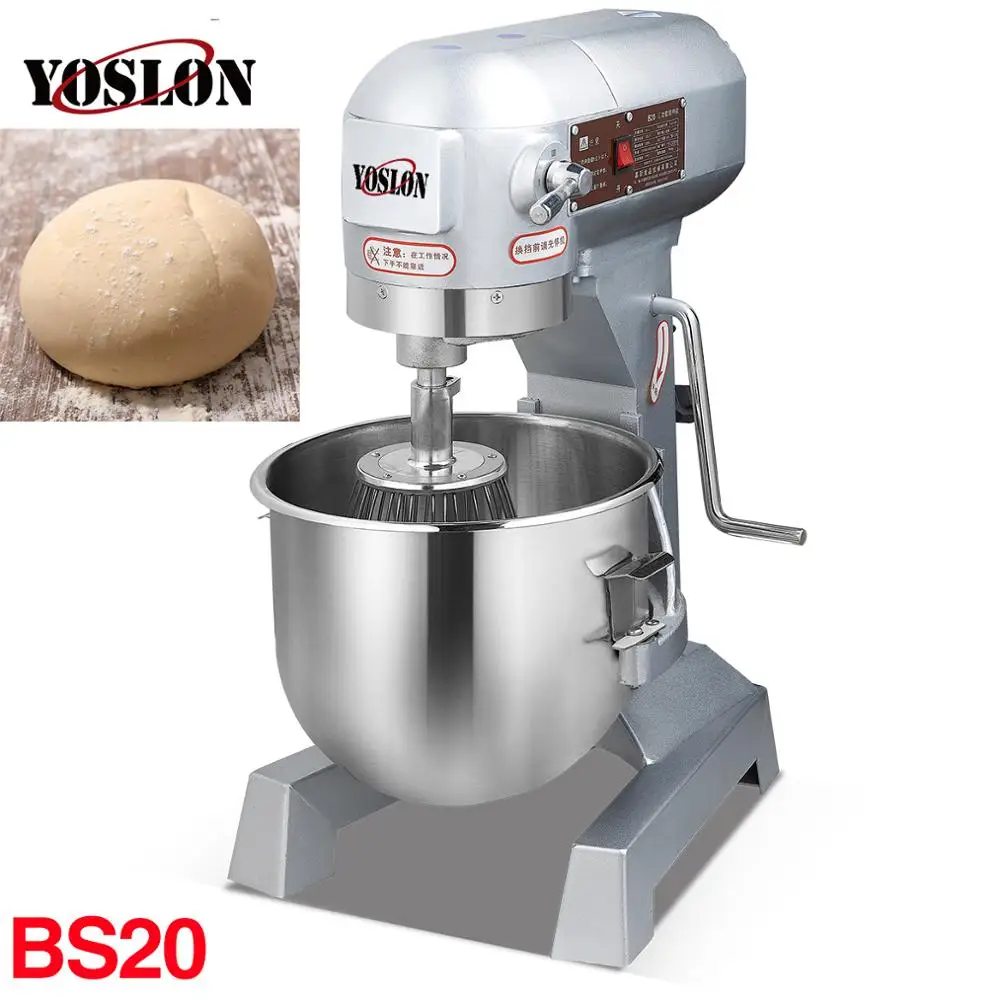 YOSLON BS20 коммерческий планетарный миксер для теста снэки-машины спиральный