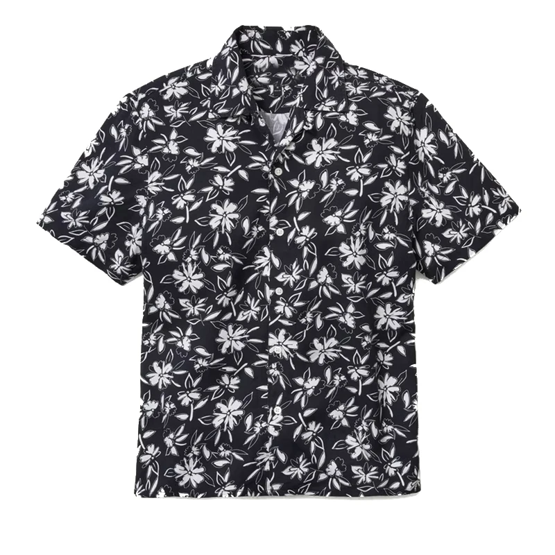 Summer New Style Retro Open Camp Collar  Custom Printed Shirts For Man Beach Shirts