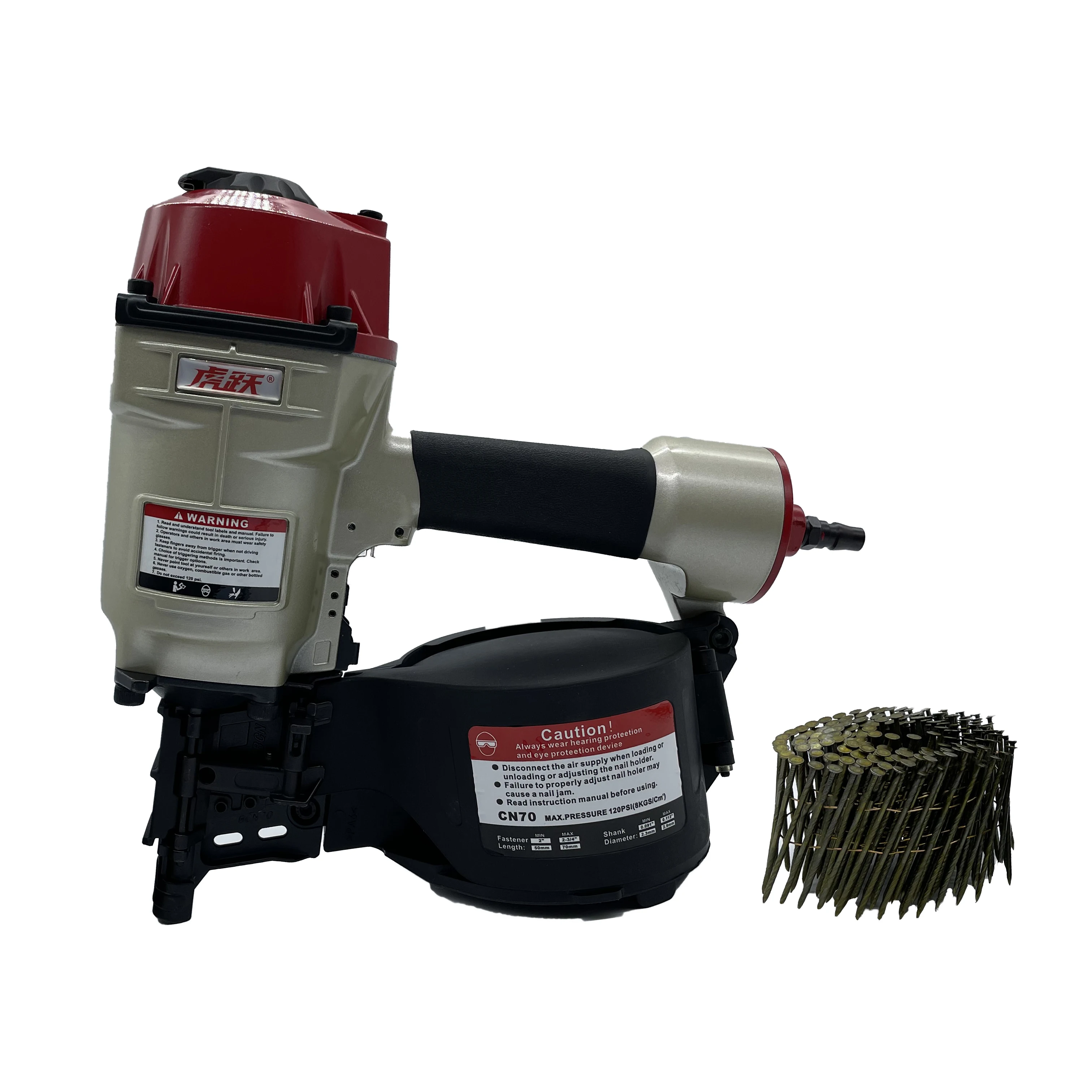 
Good balanced and powerful industrial pneumatic coil nailer Huyue CN70 coil nailer 