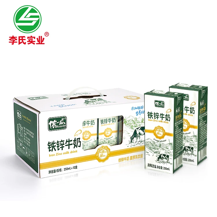 LISHI Nutritious Fluid Milk Rich Zinc Iron OEM ODM Teenagers 72 Per Carton 12 Per Pack Milk Drink 250ml