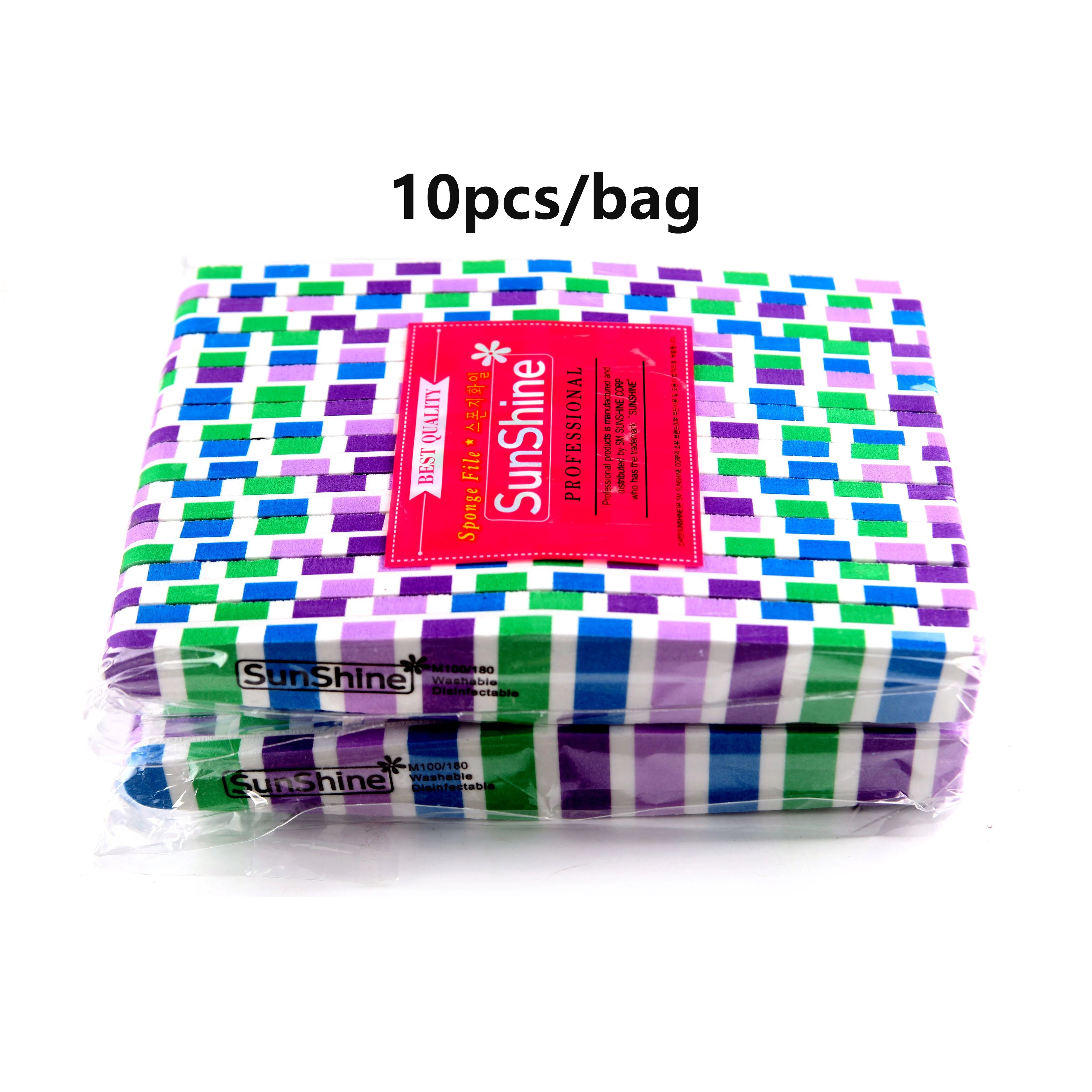 Support customized LOGO nail buffer block and file supplies 120/180 double side disposable sponge manicure nail buffer