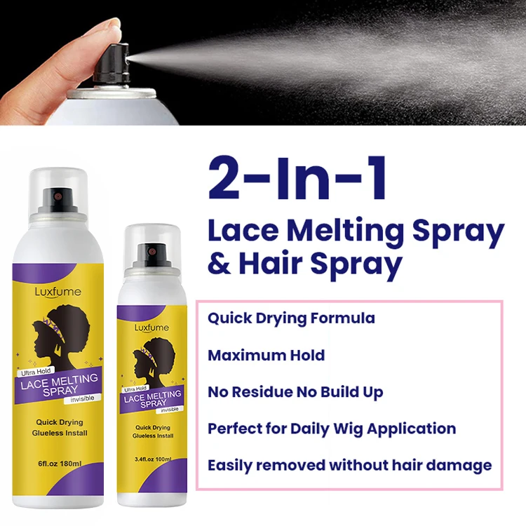 Wig Adhesive Products Wholesale Strong Hold Hair Toupee Melting Spray In Bulk