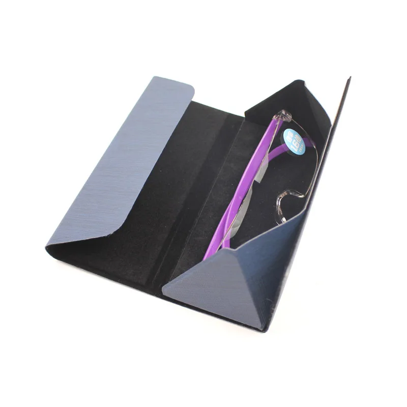 PU leather folding eyeglasses case for sunglasses reading glasses optical frame