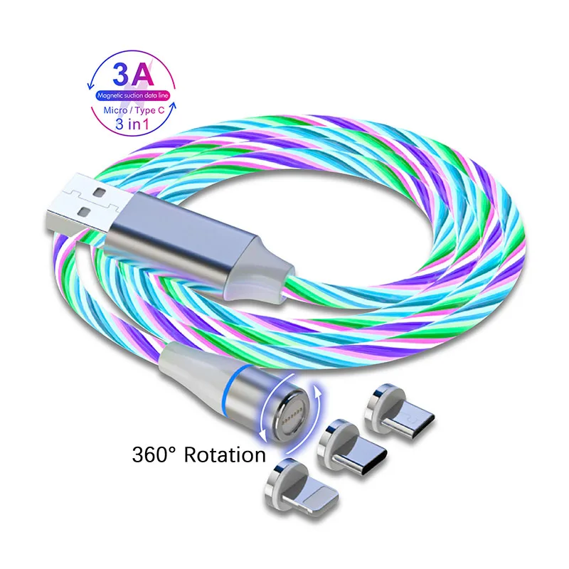 Магнитный кабель для быстрой зарядки, Тип C, Usb, кабель для Iphone, 3 А, 1 м, оптовая продажа