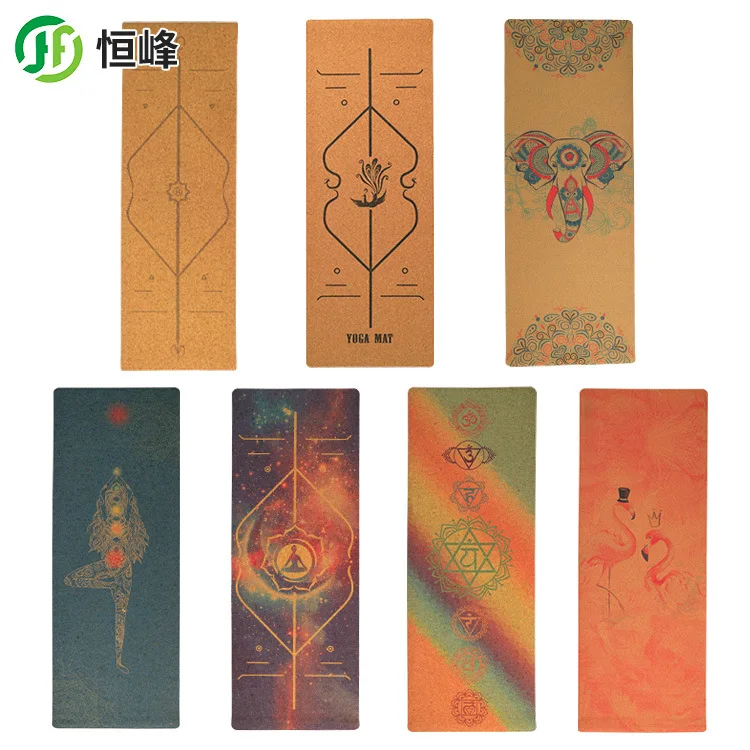 
Cork rubber yoga mat eco-friendly 6mm Sport mat Custom yoga Non-slip fitness mat 