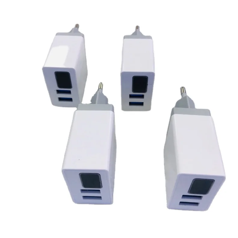 
good price 2 USB ports Charger LED Display EU/US /UK Plug Smart Fast Charging Mobile Wall travel Charger for mobile phones 