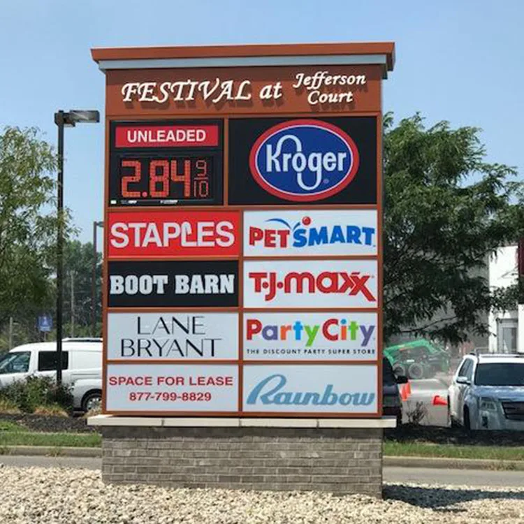 Manufacturer Price illuminated 3d Direction Led Signage Totem Signs Large Advertising Outdoor Monument Pylon Sign For Hotel