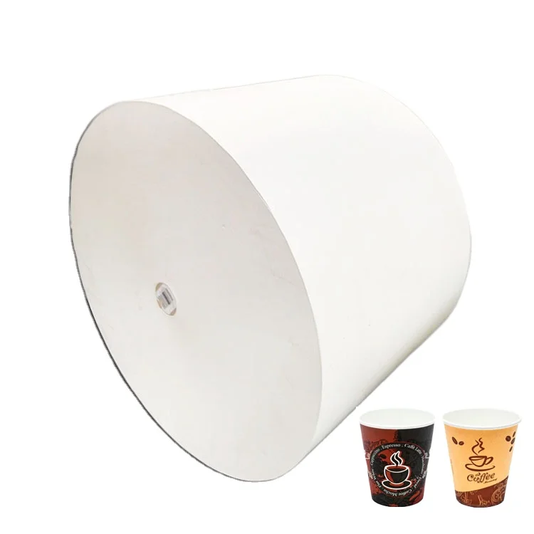 
Eco Friendly PE Coated Paper Roll Cup Stock Paper Wood / Bamboo/Sugarcane Bagasse Pulp Paper 
