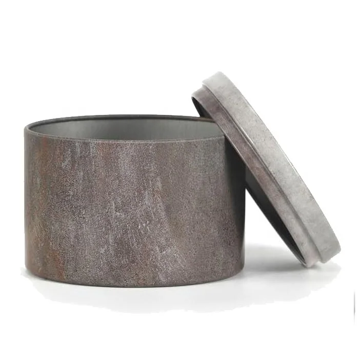 Custom Pattern Round Seamless Containers Food Grade Storage Can 4oz 8oz Candle Tins with Lid