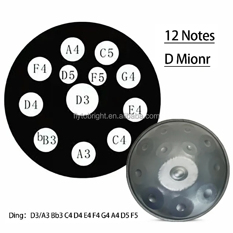 18 22 inch golden castle 9 10 12 notes tongue Gold drump hand pan handpan h ang stainless steel drum G D minor scale hand drum