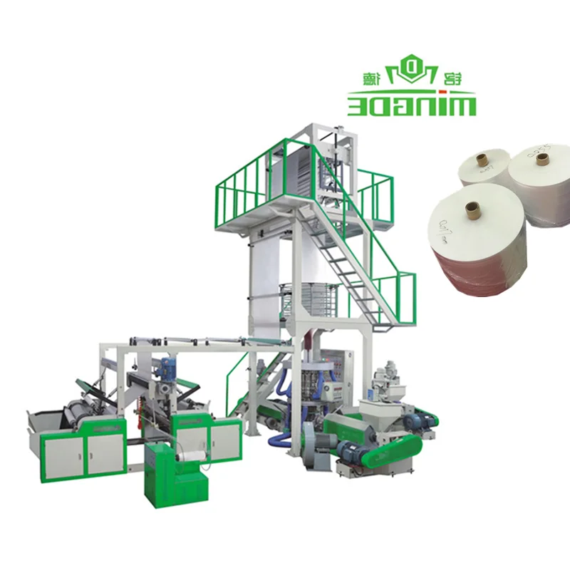 Hot sale abc extruder plastic EVA/HDPE/LLDPE film blowing machine three-layer Co-extrusion blown film machine