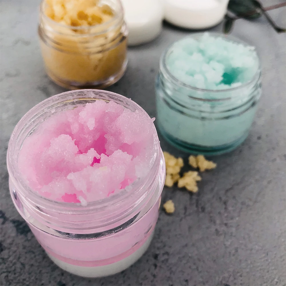 Factory price get rid of dead skin flavor natural vegan lip scrubs private label sugar lip scrub