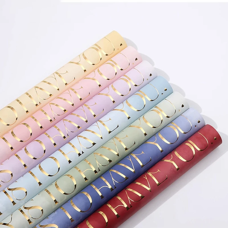 20Sheets/Bag High Quality Florist Packaging Materials Supplies Wholesale Waterproof Wrapping Paper For Flowers