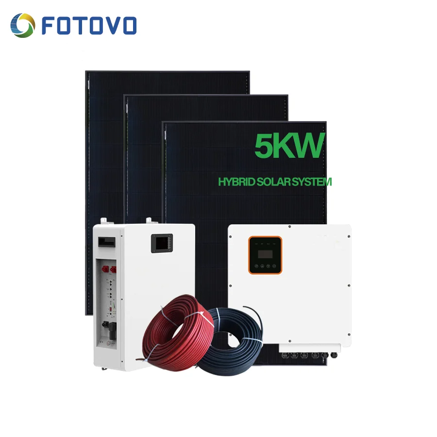 FOTOVO 5KW Three phase ESS hybrid inverter Solar PV System Hybrid ESS MPPT tracker  Residential Energy Storage inverters