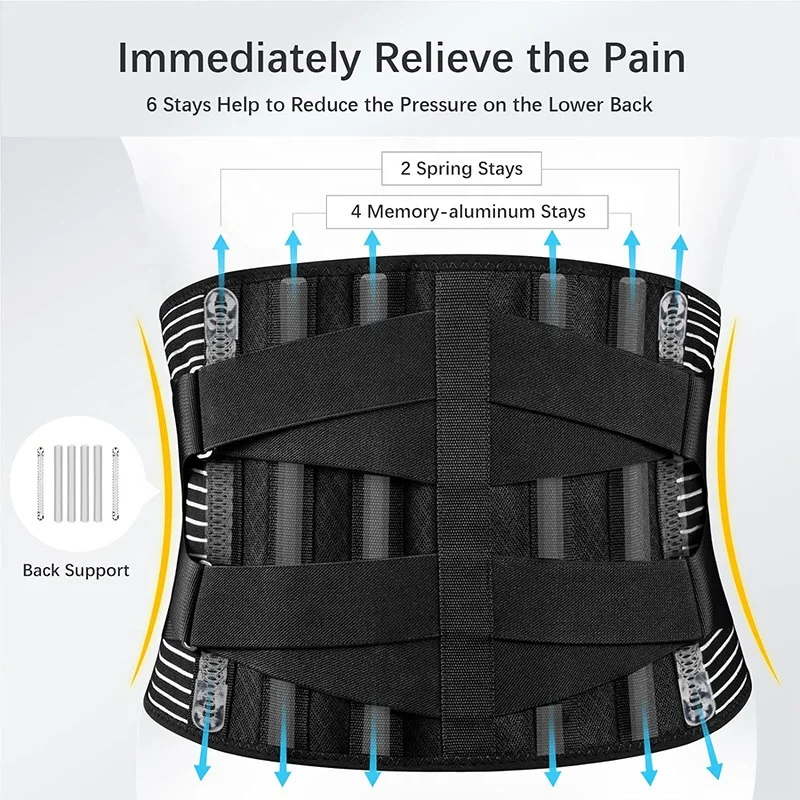 New Upgraded Durable Elastic Lumbar Support Waist Support Belt For Men Women