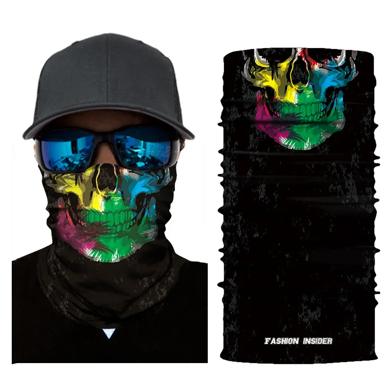New Design Customized Buffs 25*50Cm Headwear Cooling Wholesale Skull Bandanas