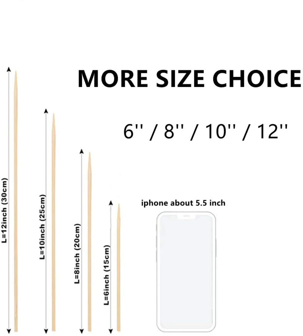 Hot Sell Natural BBQ Bamboo Skewers for Grilling