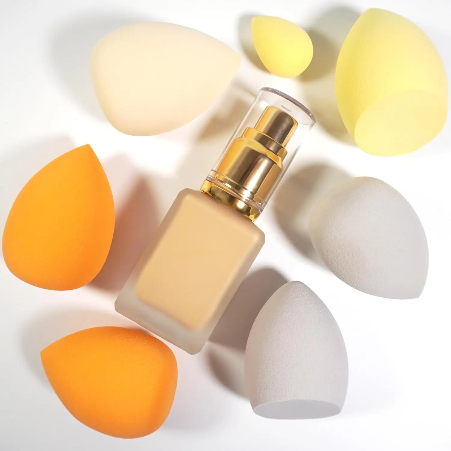 High quality soft pu facial makeup sponge set for liquid BB cream concealer