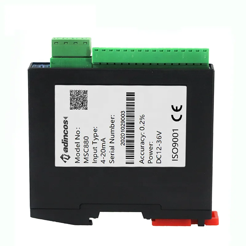 MSC880: High Quality Universal 1-5VDC 0-5V 0-10V 4-20mA RS485 Modbus Input Output Module for PLC HMI,SCADA Data System